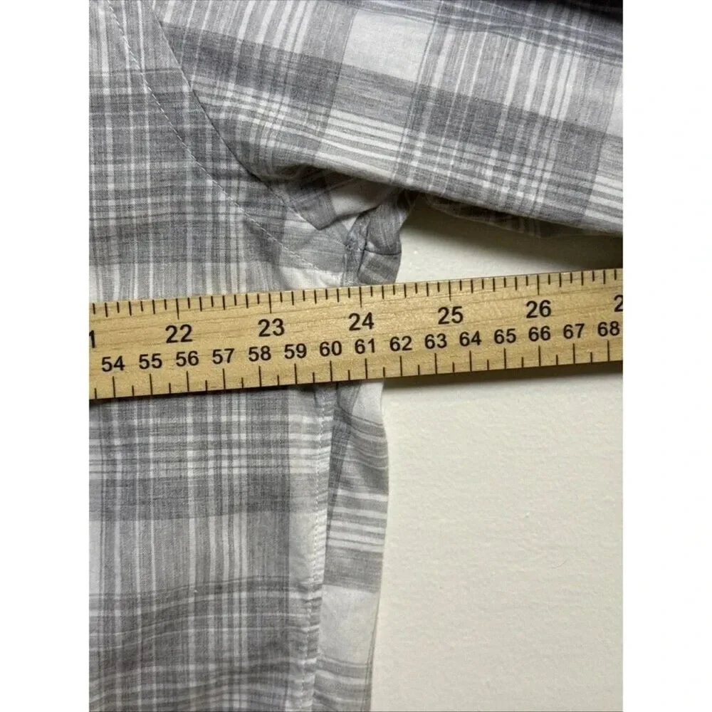 J.Crew Men’s Gray Button-Down Long Sleeve Shirt XL Check 100% Cotton Casual